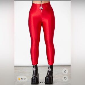 Killstar Bold Red Skinny Pants